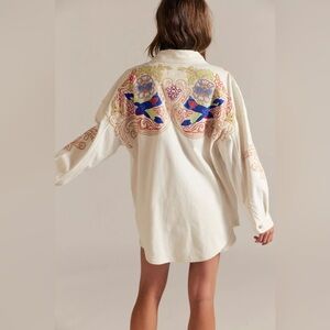 Free people We The Free Take Flight Embroidered Shirt